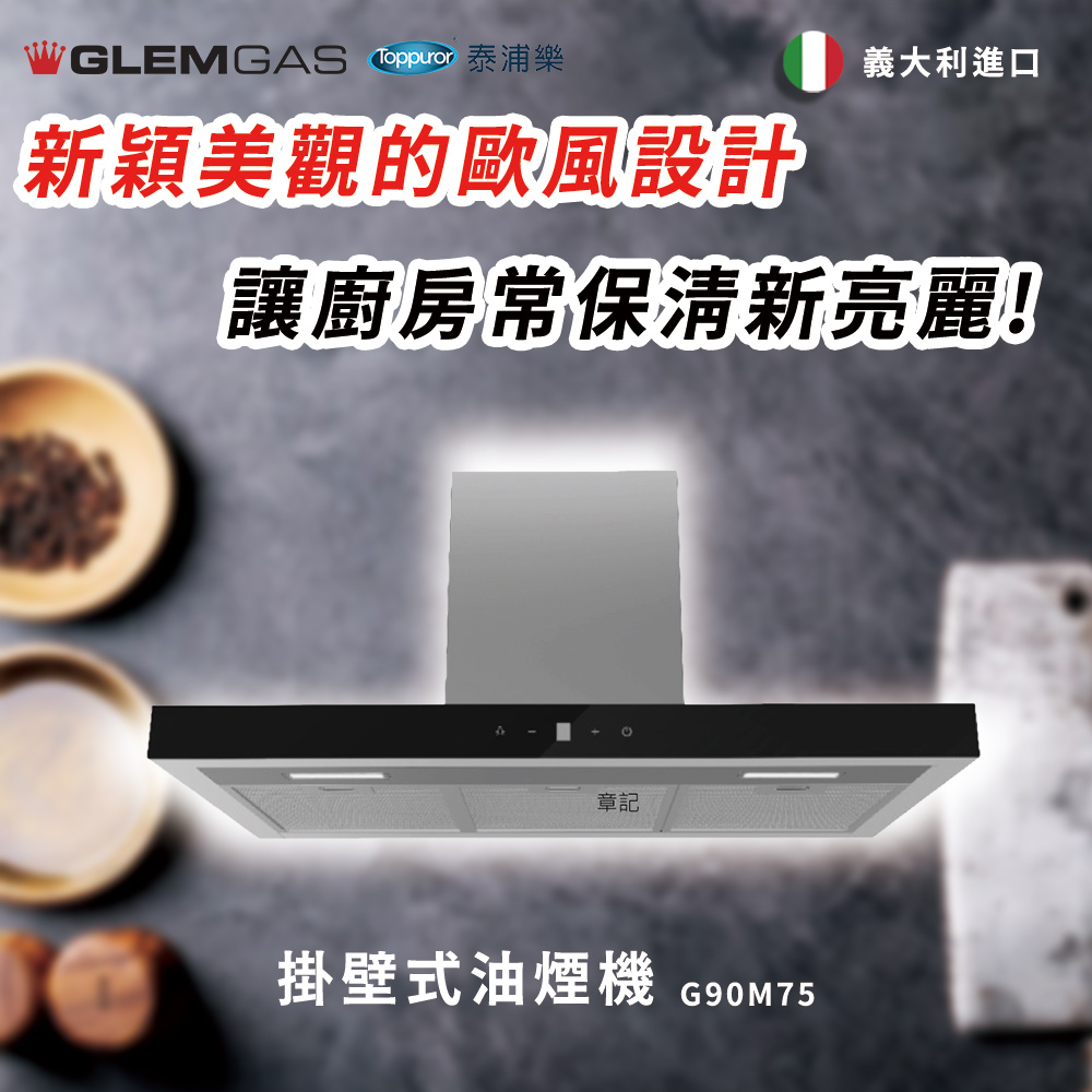 Glem Gas 掛壁式油煙機含安裝(G90M75)好評推薦