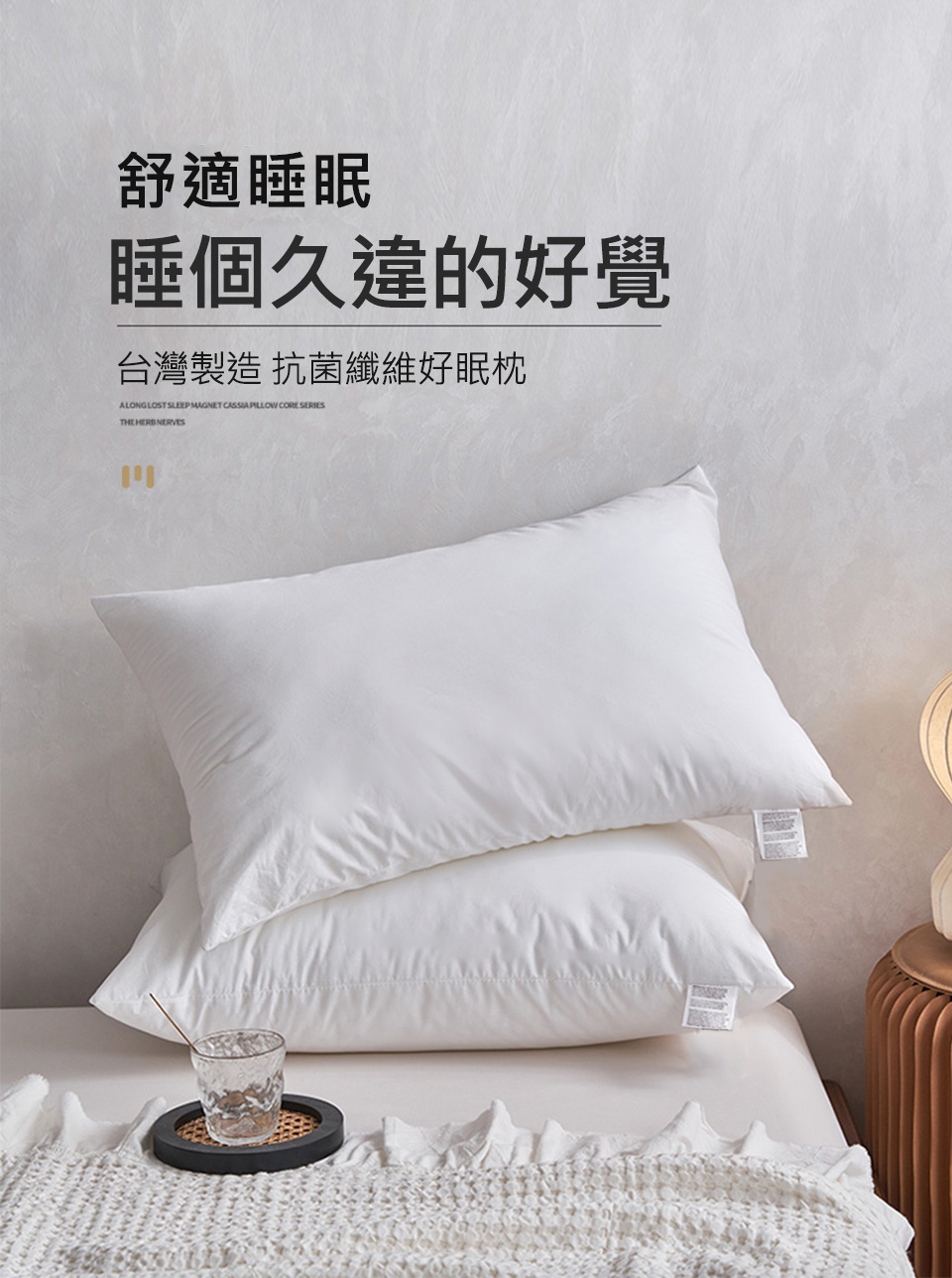 ALAI 寢飾工場 台灣製 抗菌纖維好眠枕1入(纖維枕/可水