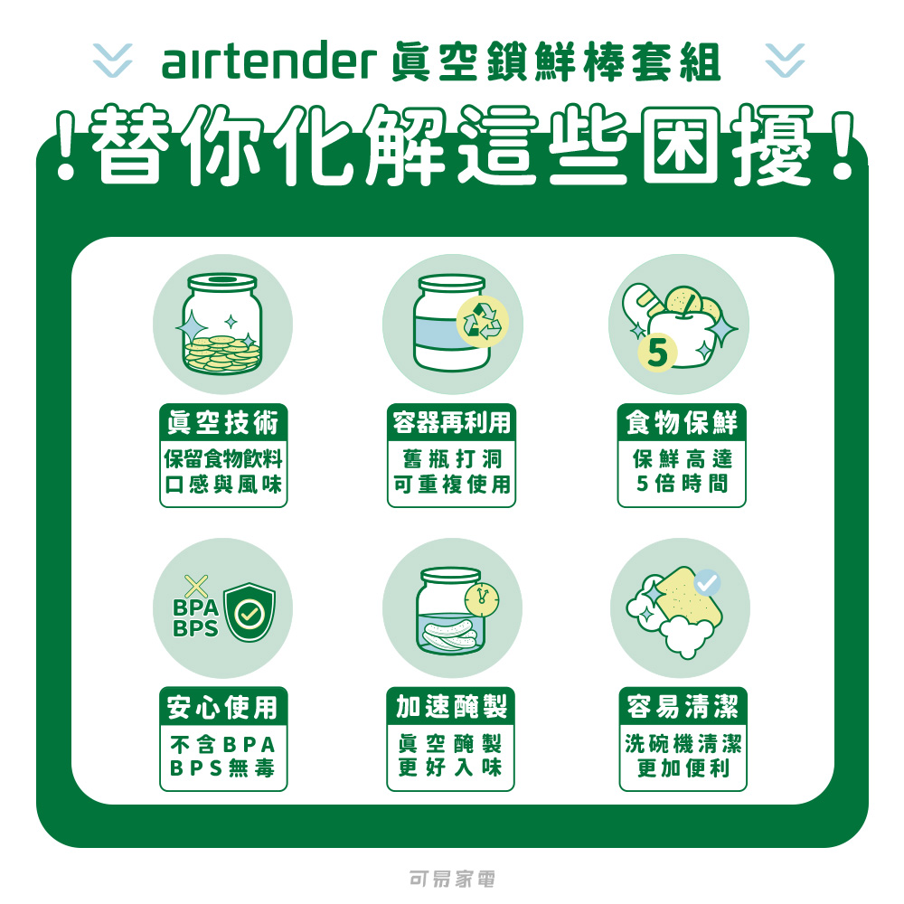 荷蘭Airtender 真空奈米塞6入組(可重複使用)好評推