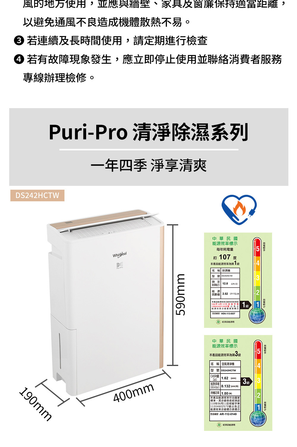 Whirlpool惠而浦 DS242HCTW - 詳情14