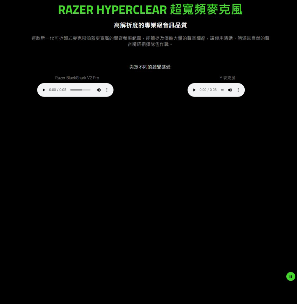 這款新一代可拆卸式麥克風涵蓋更寬廣的聲音頻率範圍,能捕捉及傳輸大量的聲音細節,讓你用清晰、飽滿且自然的聲