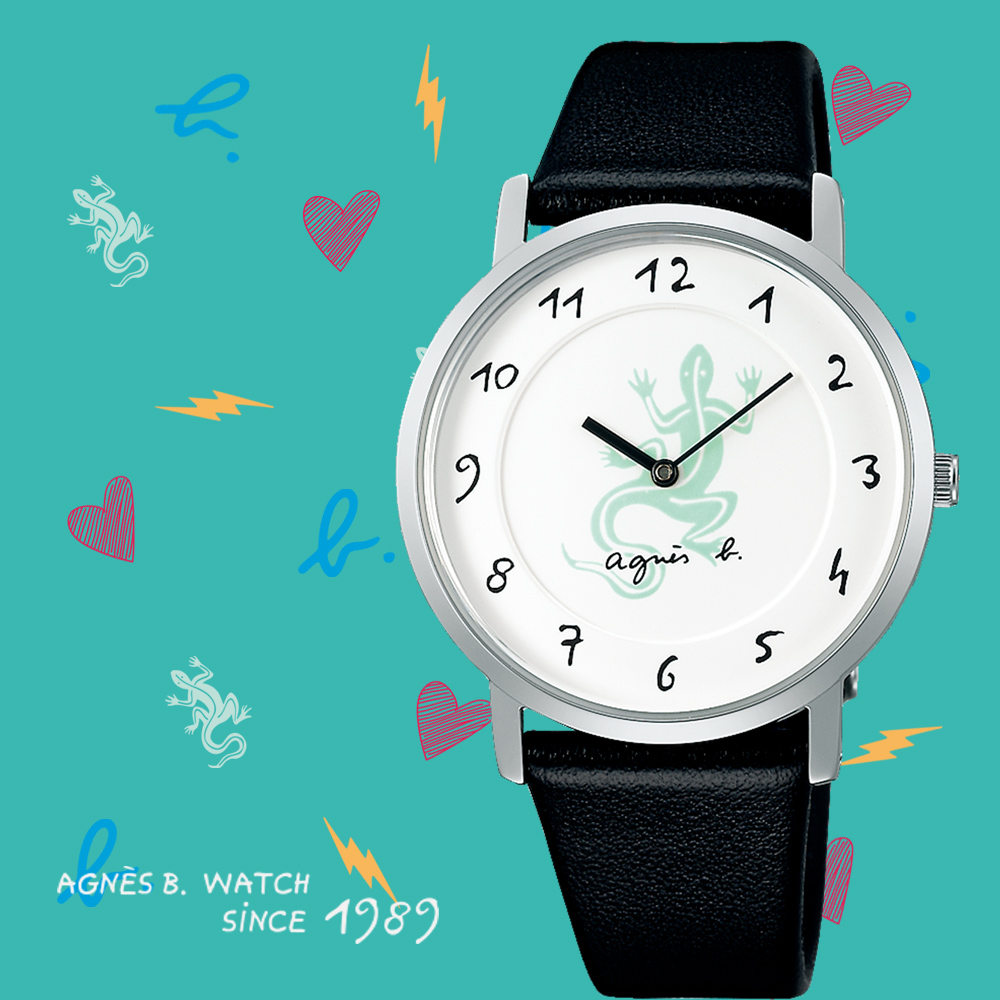 agnes b. marcello 35週年限量款霓虹腕錶-
