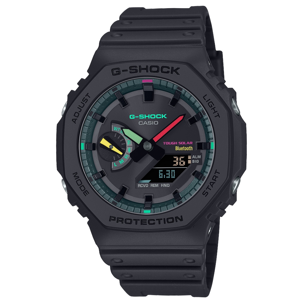 CASIO 卡西歐 G-SHOCK螢光配色雙顯錶(GA-B2