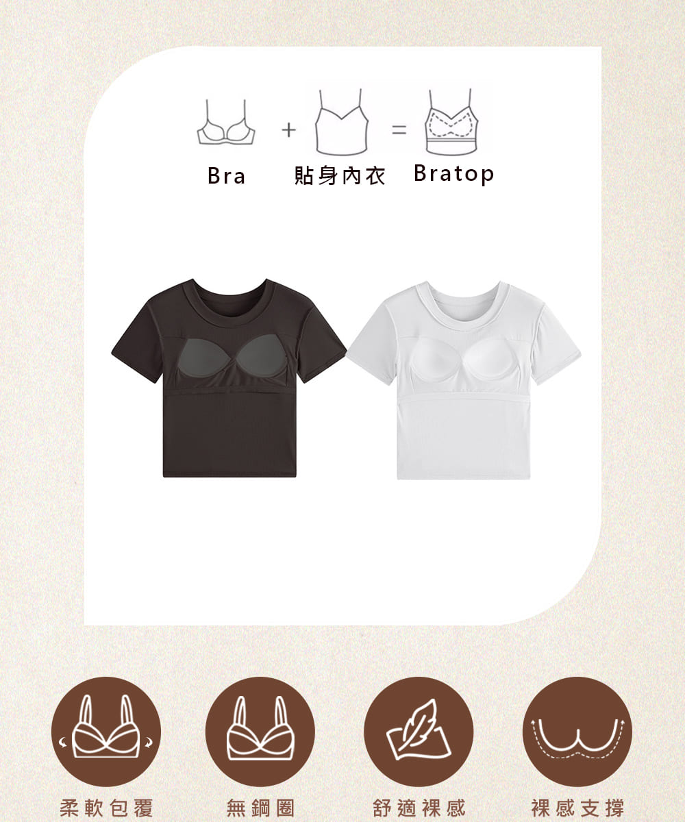 Bra 貼身內衣 Bratop 柔軟包覆 無鋼圈 舒適裸感 裸感支撐 