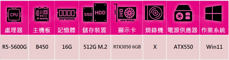 技嘉平台 R5六核GeForce RTX 3050 Win1