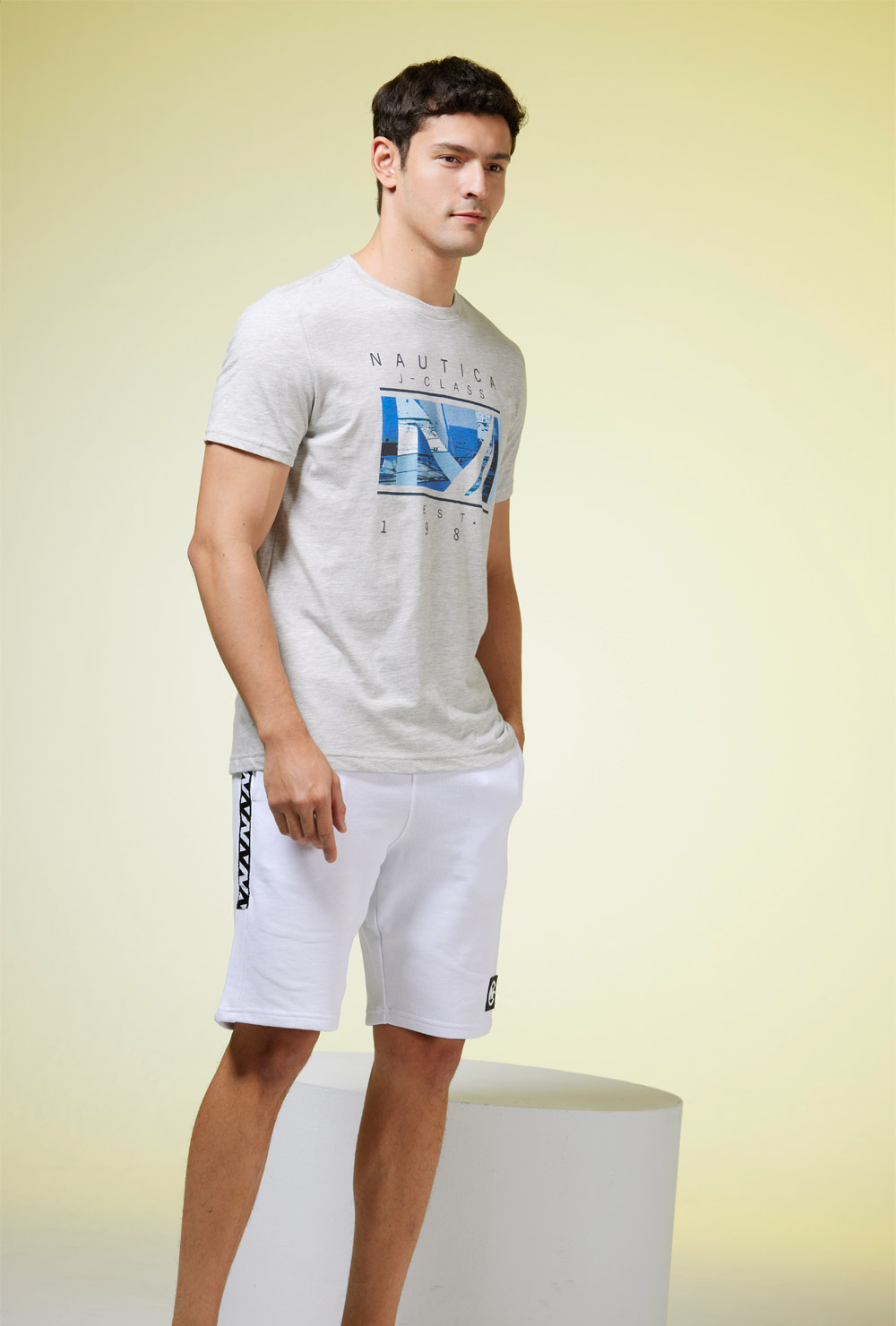 NAUTICA 男裝 品牌個性印花短袖T恤(灰色) 推薦