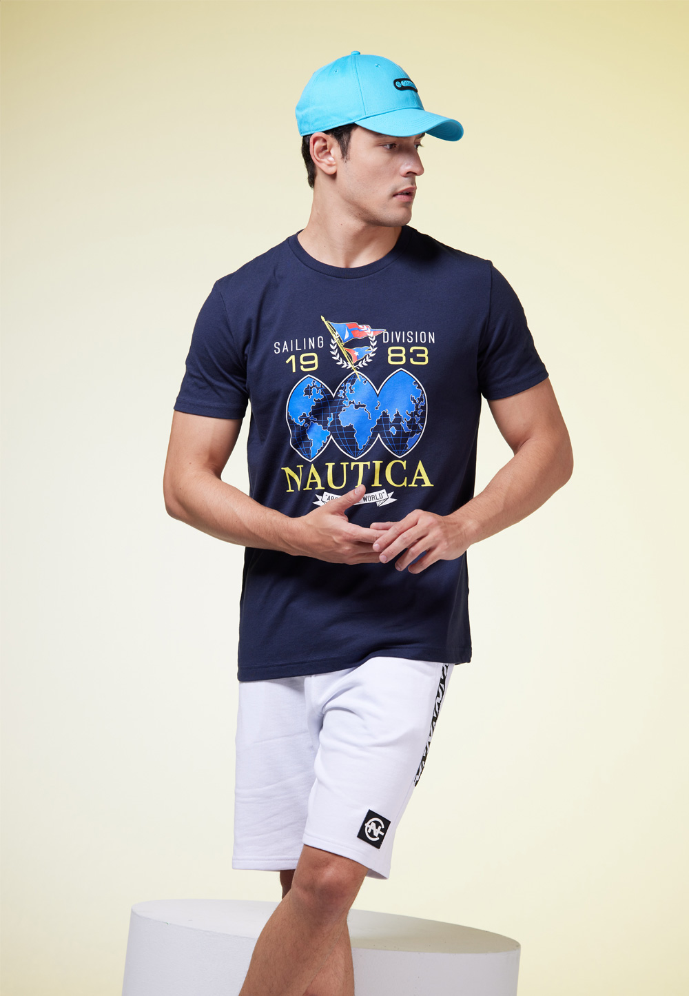 NAUTICA 男裝 品牌地圖印花短袖T恤(深藍)好評推薦