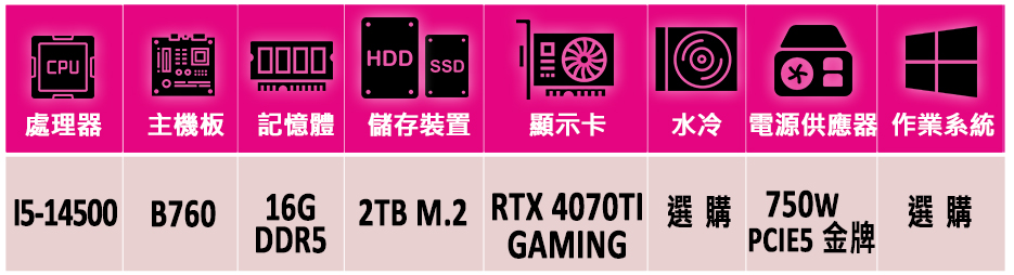 微星平台 i5十四核GeForce RTX 4070TI{帕