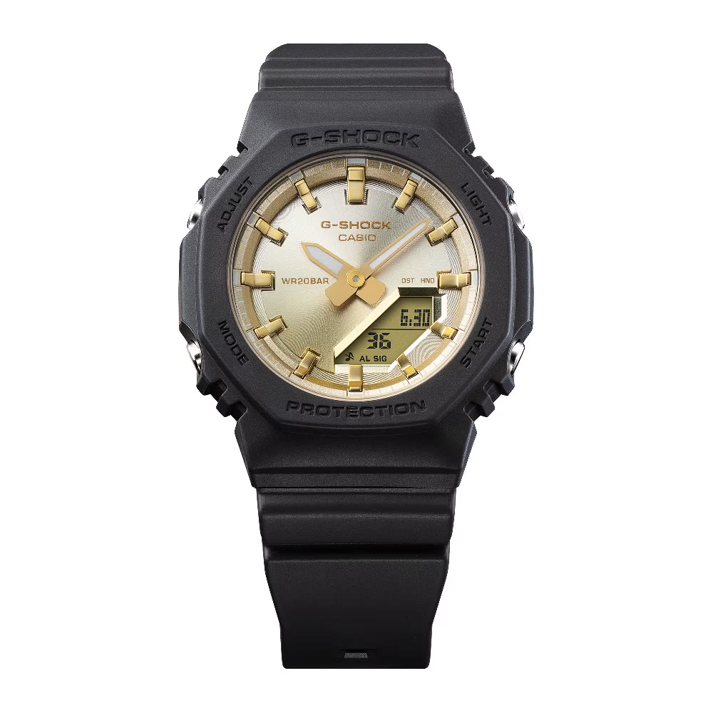 CASIO 卡西歐 夏季迷人日落時分時尚腕錶 黃面 40.2