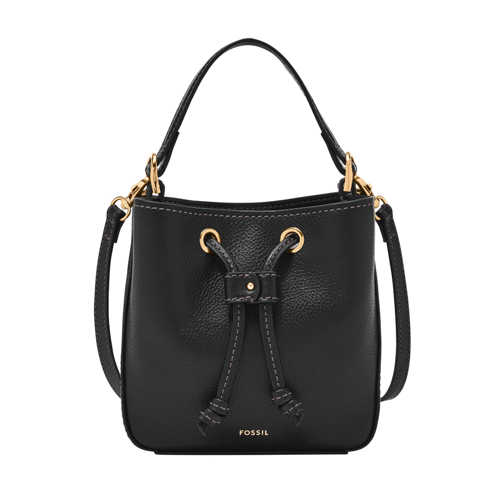 FOSSIL Tessa 真皮束口水桶包(兩色可選)折扣推薦