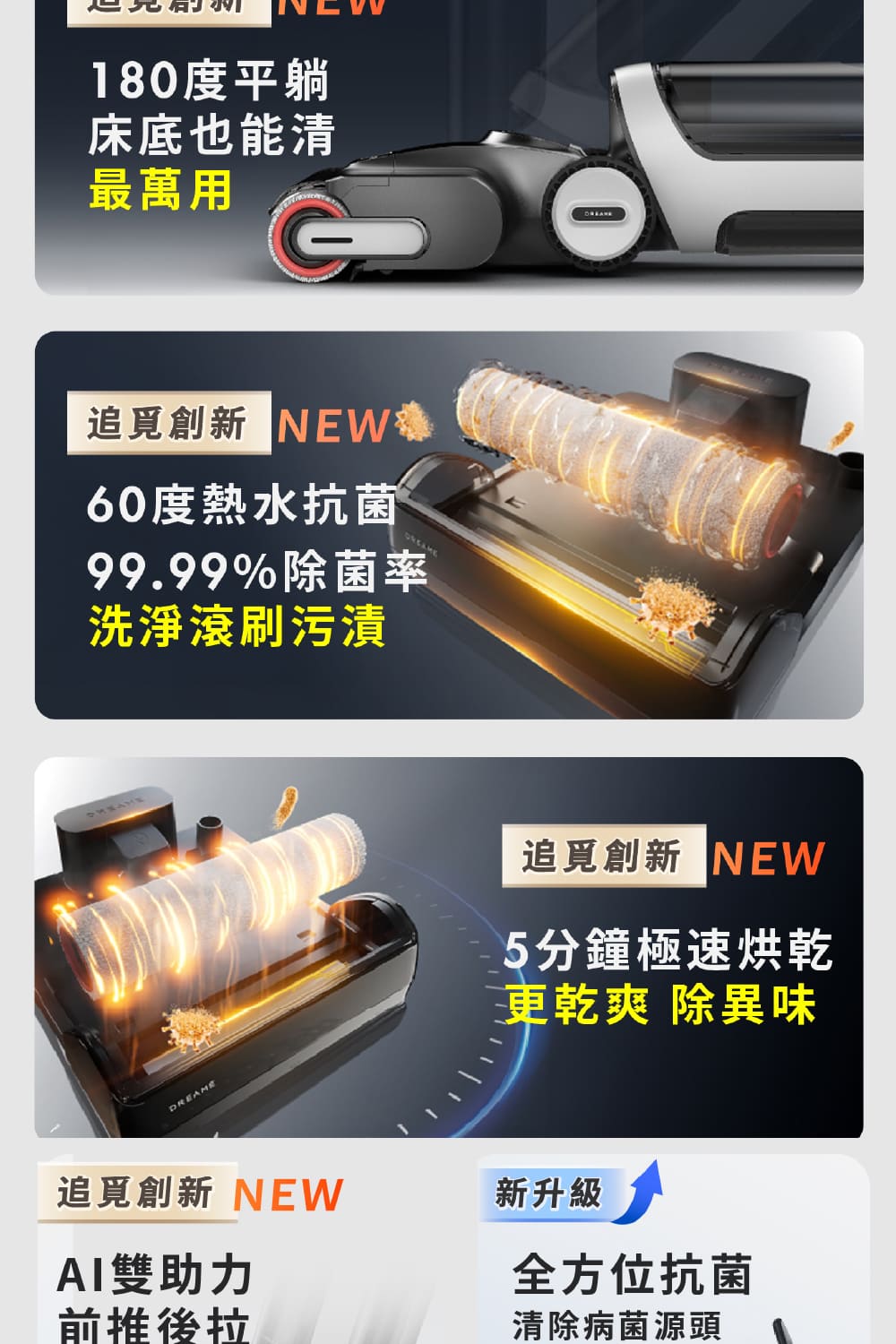 60度真熱水淨洗,自清潔率100% 假熱水,洗不淨,無去污認證