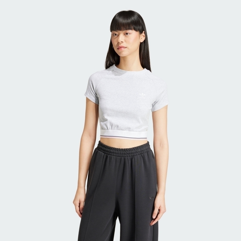 adidas 愛迪達 CS RIB SS Tee 女 短版 