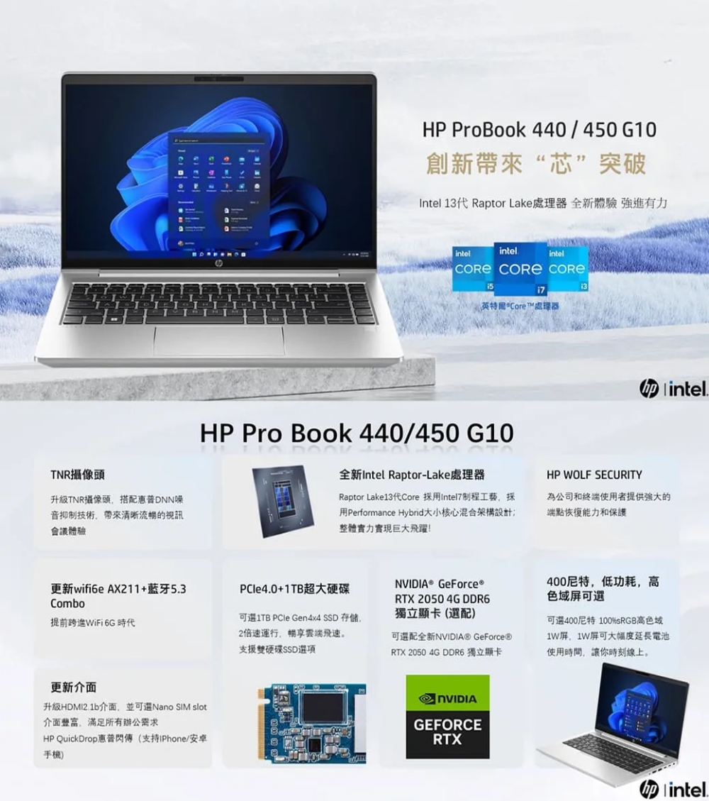 HP 惠普 15.6吋i7-13代商用筆電(ProBook 