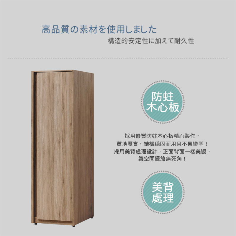 BODEN 亞桑2尺單門右開式衣櫃(雙吊桿)折扣推薦