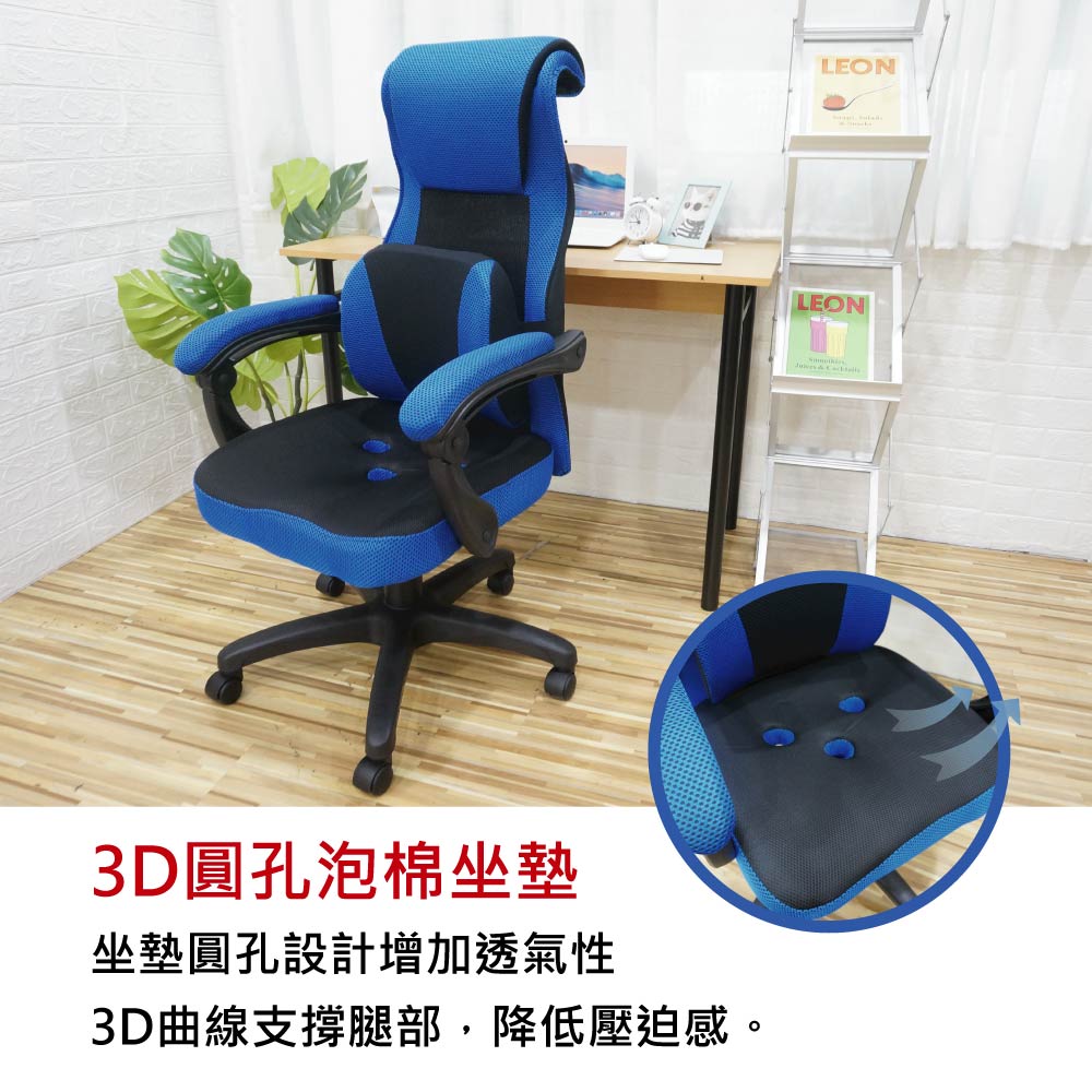 Color Play EL-41人體工學舒適躺椅3D圓孔坐墊