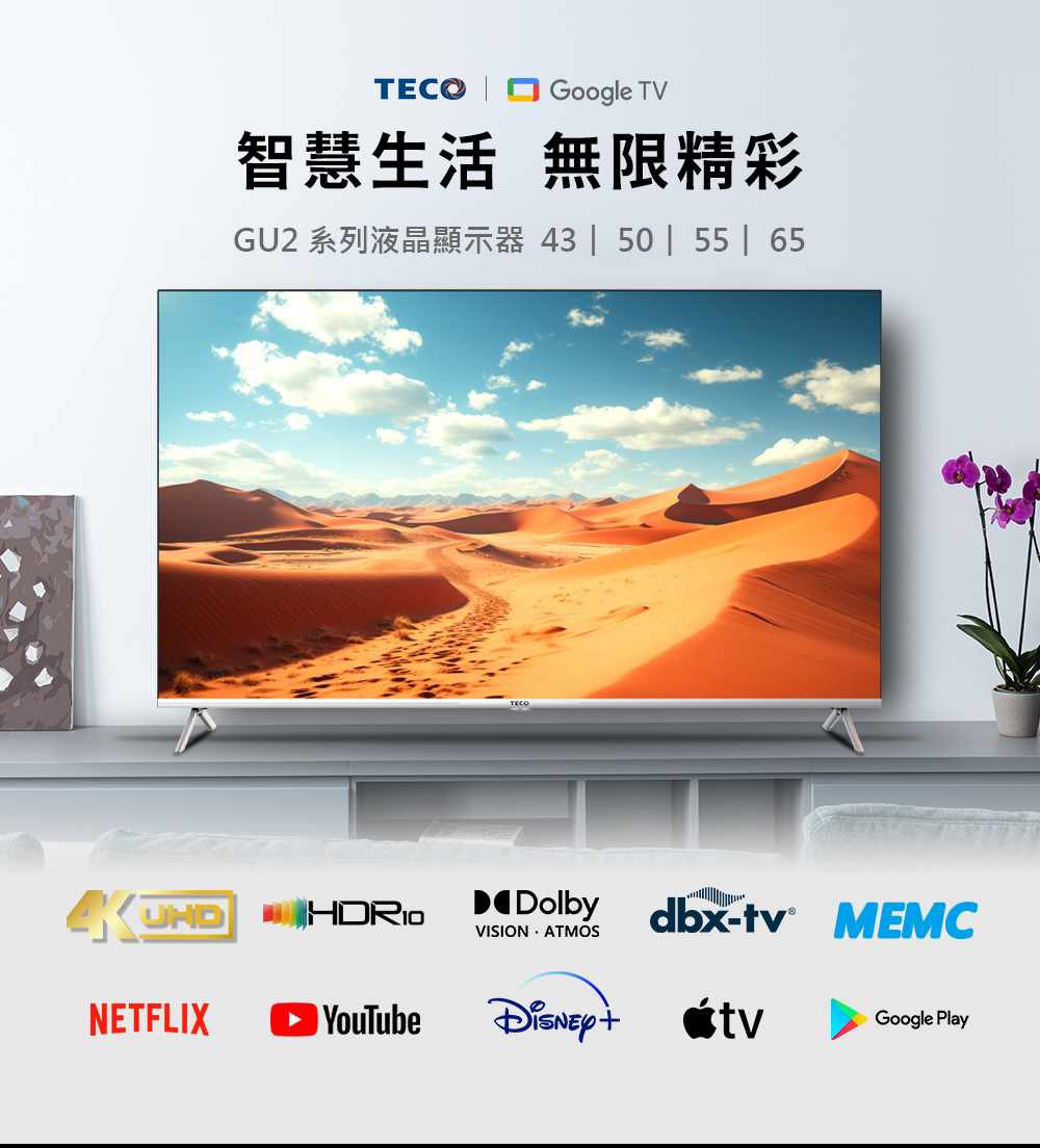 TECO 東元 55型 4K+Android液晶顯示器(TL