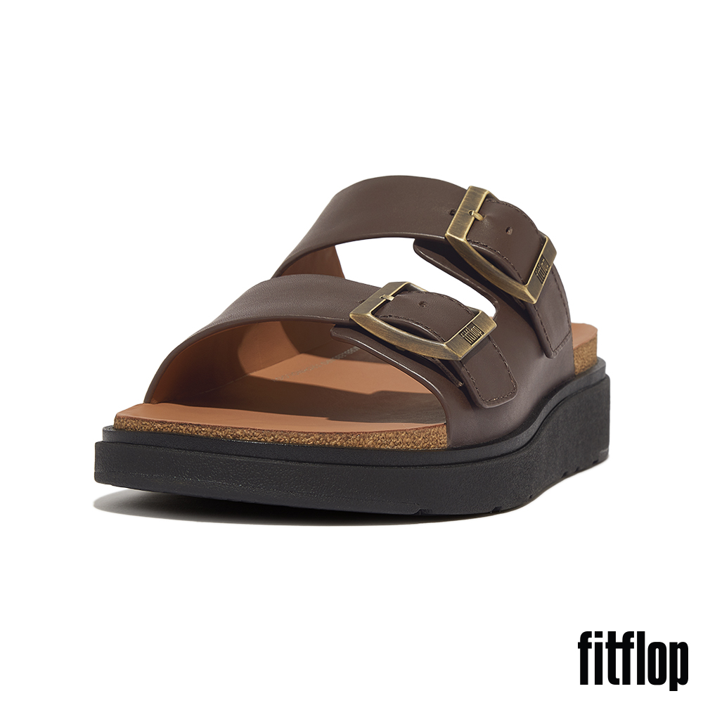 FitFlop GEN-FF 金屬扣環調整式雙帶皮革涼鞋-男