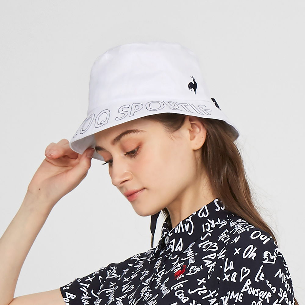 LE COQ SPORTIF 公雞 高爾夫系列 女款白色帽沿