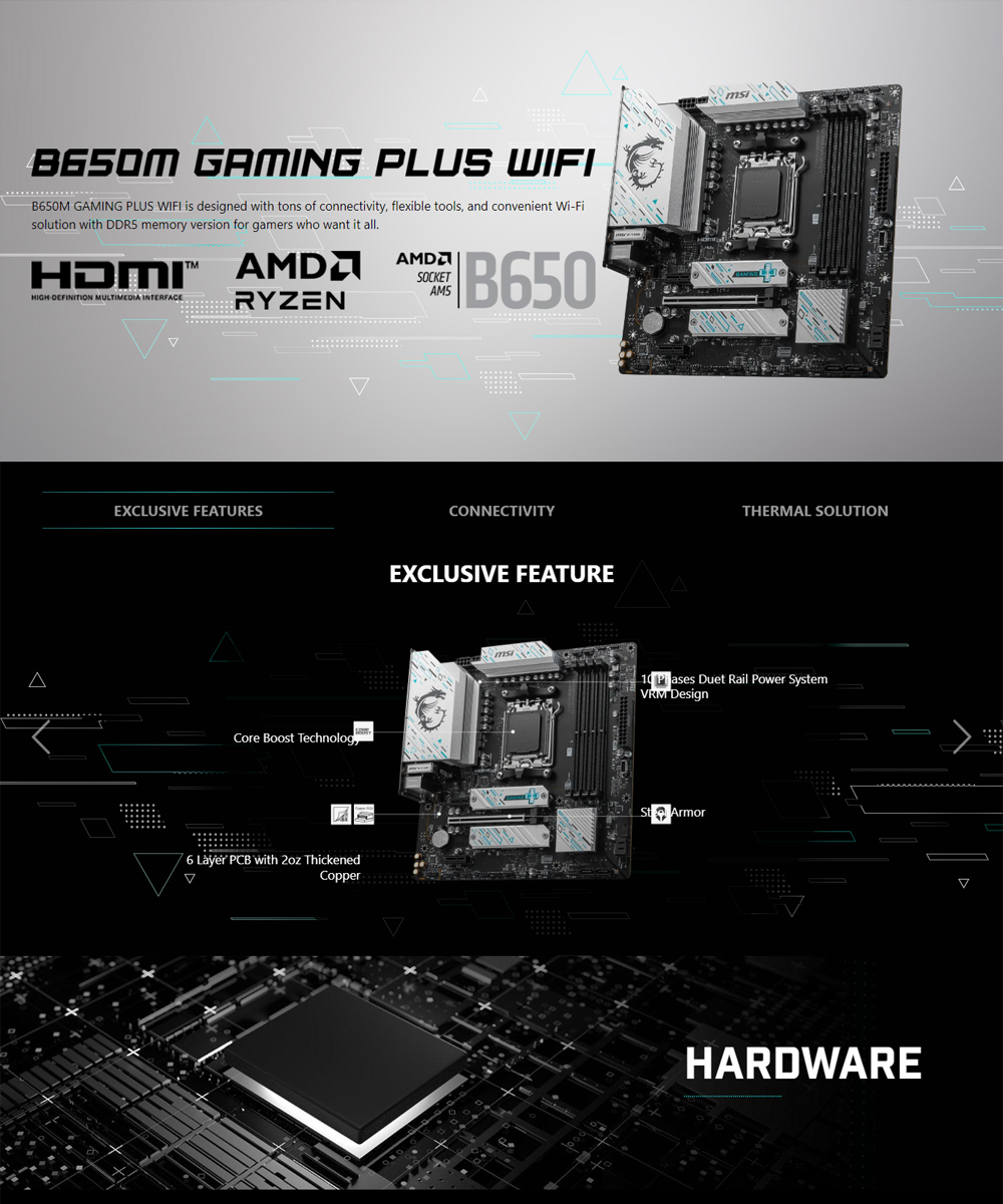 MSI 微星 B650M GAMING PLUS WIFI 