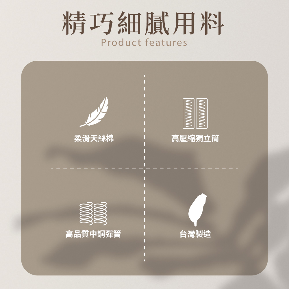 IHouse 黑科技天絲回彈棉 單人3尺護邊獨立筒床墊(軟硬