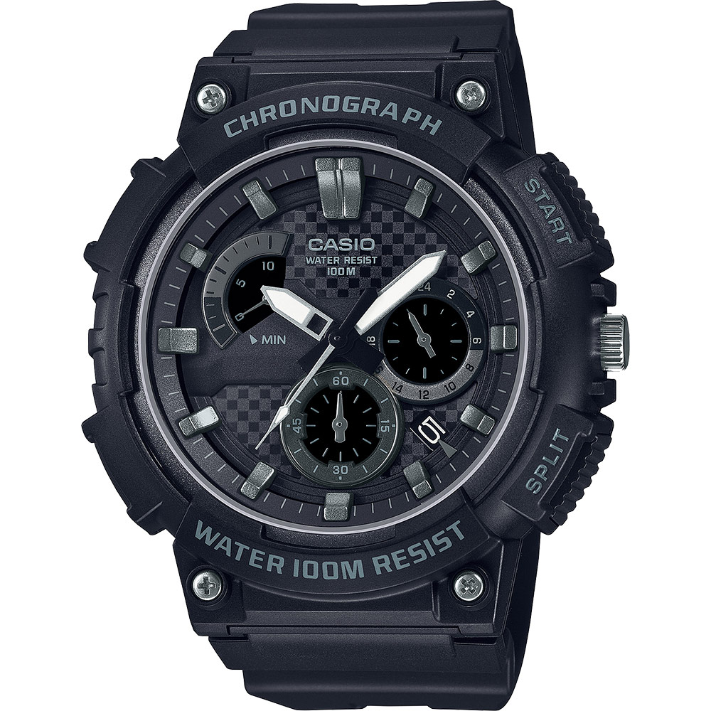 CASIO 卡西歐 賽車方格 指針式手錶(MCW-200H-