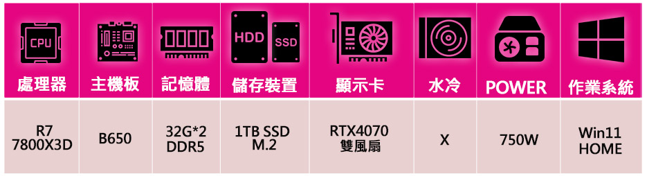 微星平台 R7八核 Geforce RTX4070 WiN1