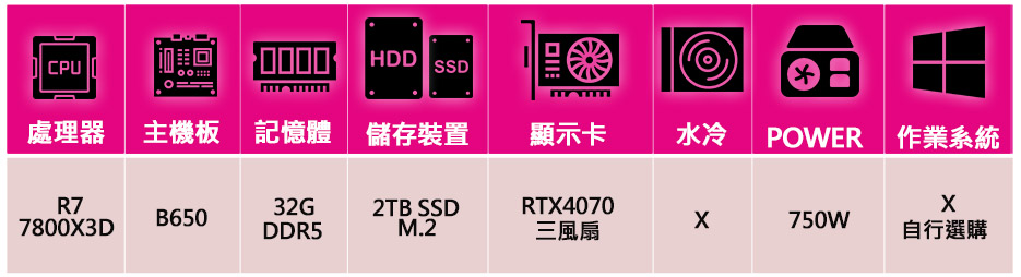 微星平台 R7八核 Geforce RTX4070 3X {