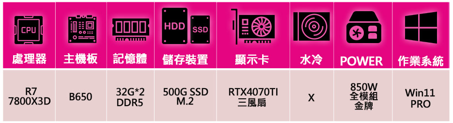 微星平台 R7八核 Geforce RTX4070TI Wi