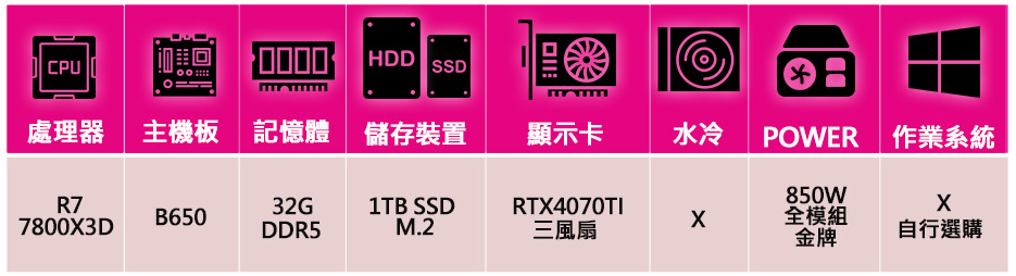 微星平台 R7八核 Geforce RTX4070TI{熱切