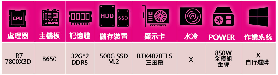 微星平台 R7八核 Geforce RTX4070TI SU