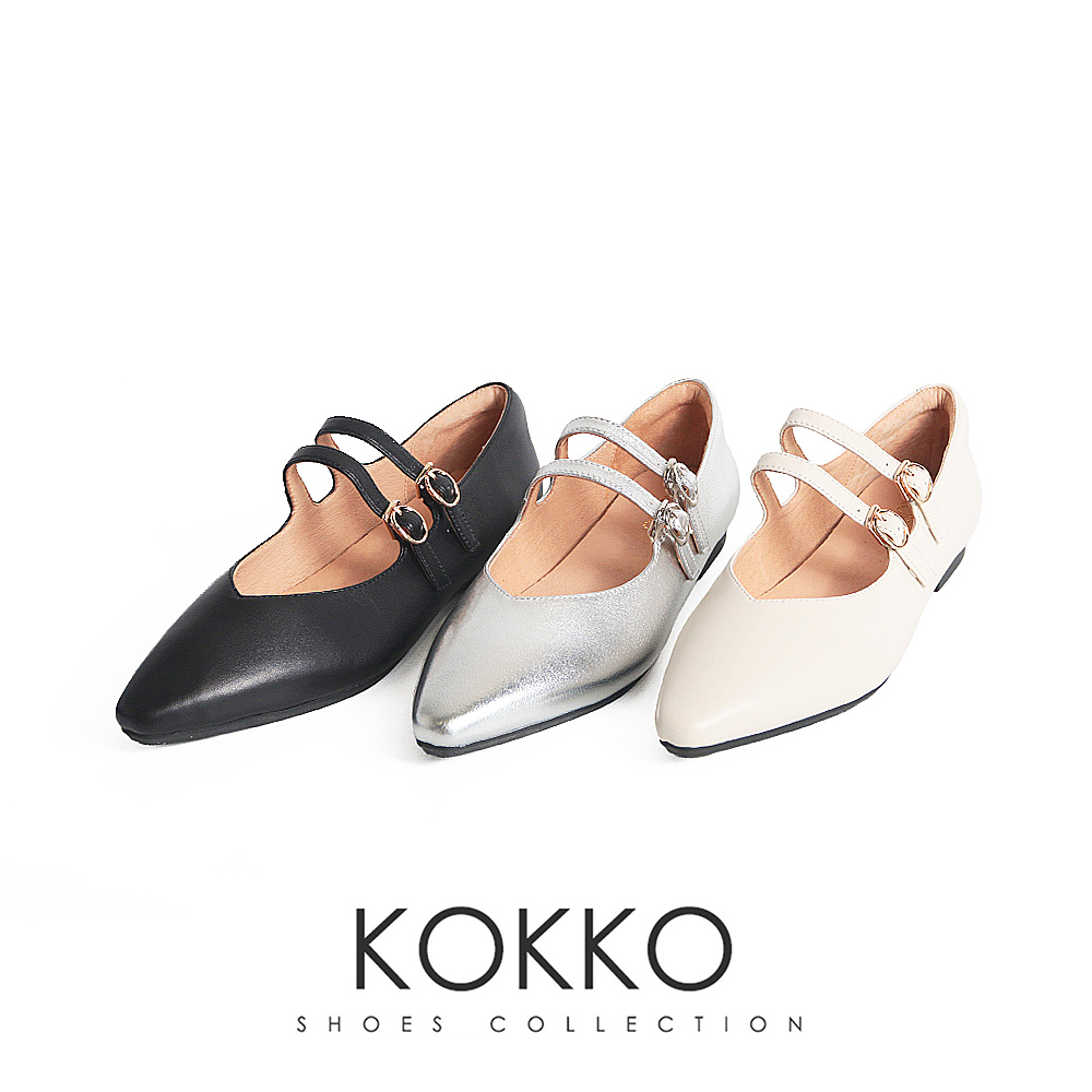 KOKKO 集團 甜美柔軟羊皮隨妳彎瑪莉珍鞋(白色) 推薦