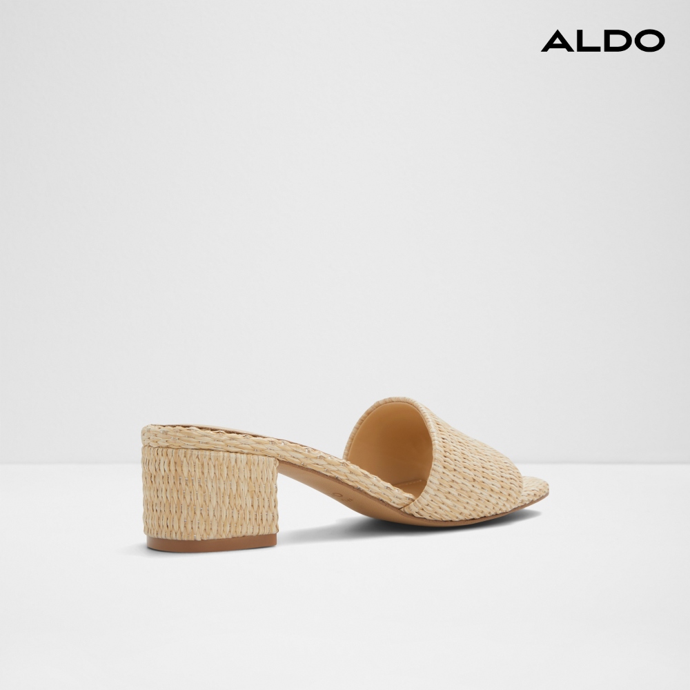 ALDO CLAUDINA-俐落簡約編織中跟涼拖鞋-女鞋(米