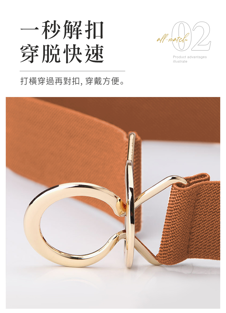 一秒解扣 穿脱快速 打橫穿過再對扣, 穿戴方便。 
