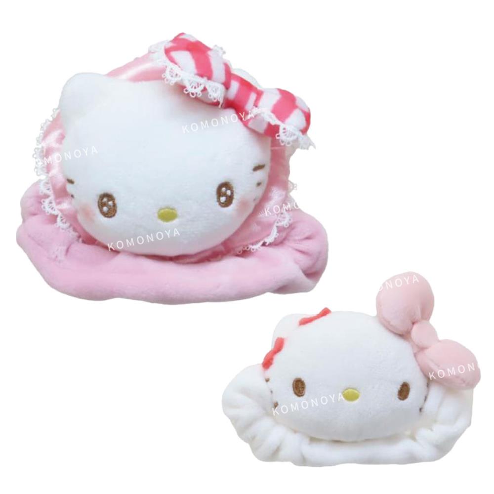 小禮堂 Hello Kitty 絨毛大臉髮圈 - 50週年系