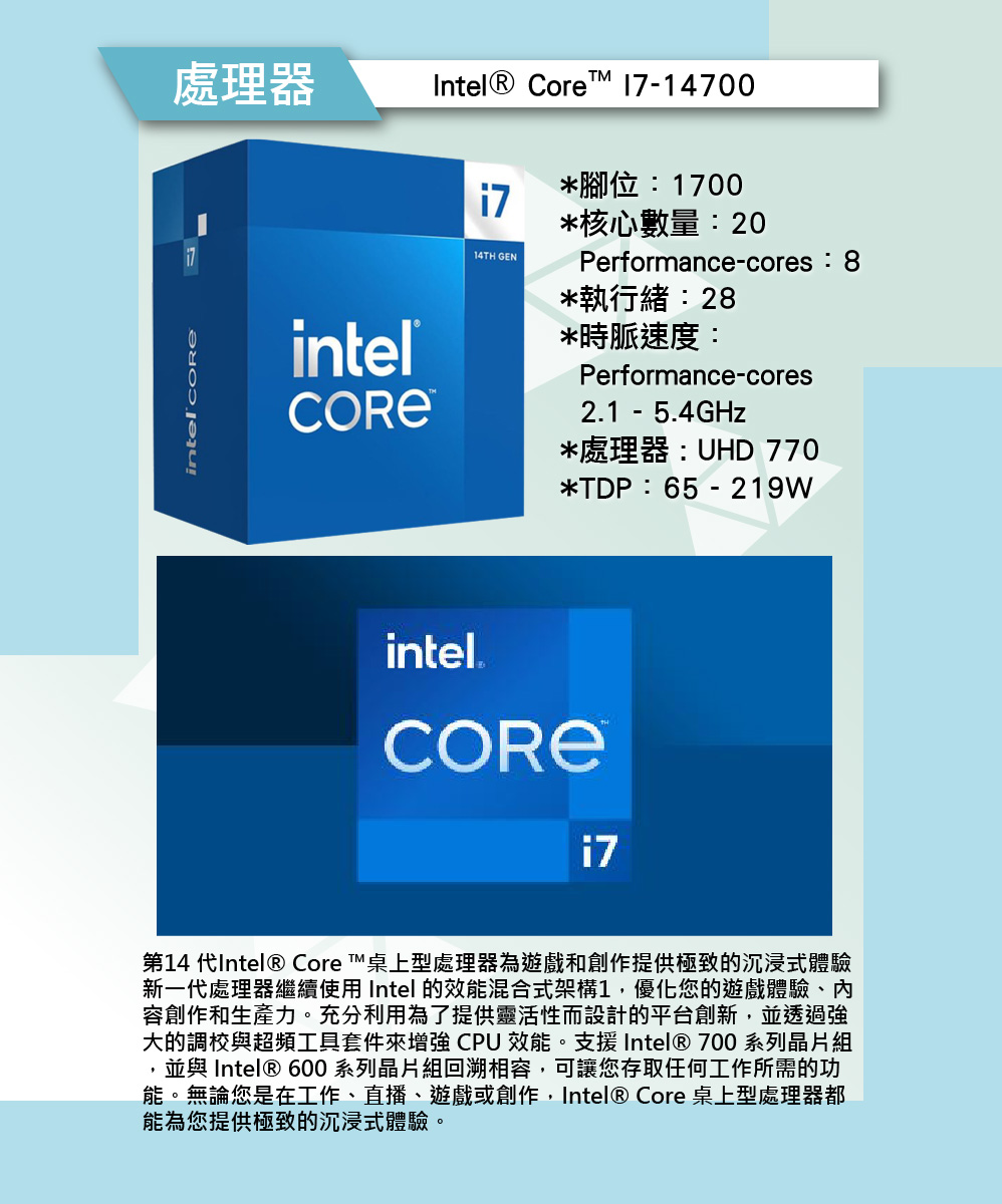 技嘉平台 i7二十核 Win11P{正義號角W}塔散強效文書