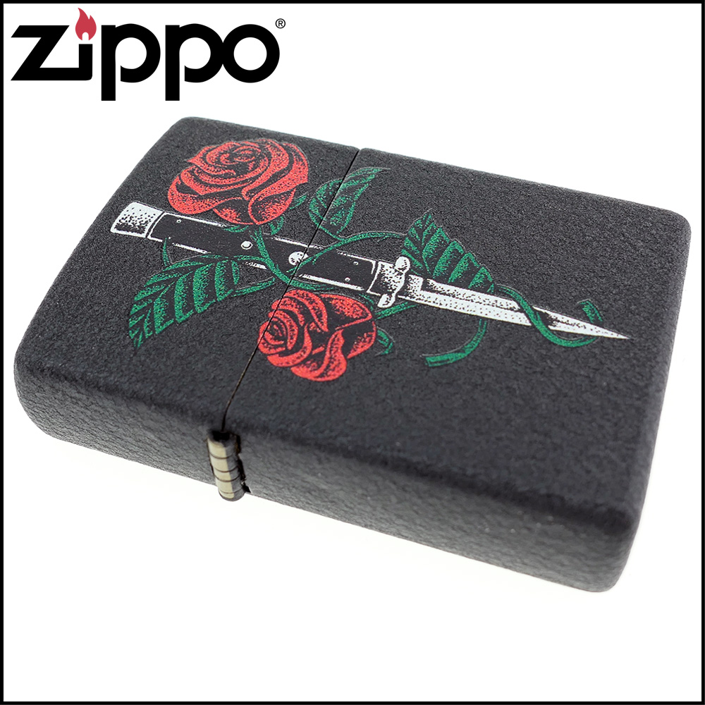 Zippo 美系~Rose Dagger Tattoo-玫瑰