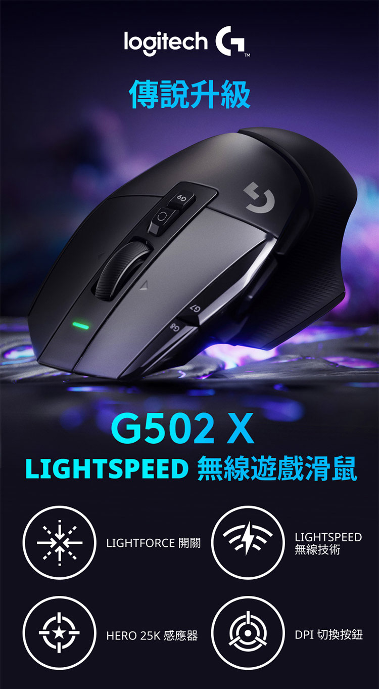 Logitech G G502 X Lightspeed 高