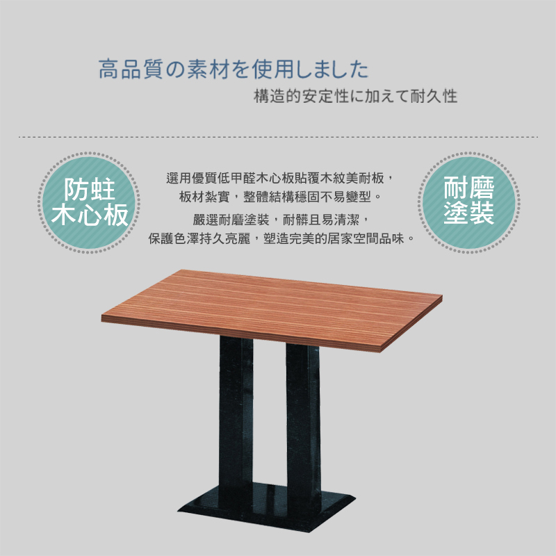 BODEN 丹格3.5尺工業風餐桌/工作桌/休閒桌/洽談桌/