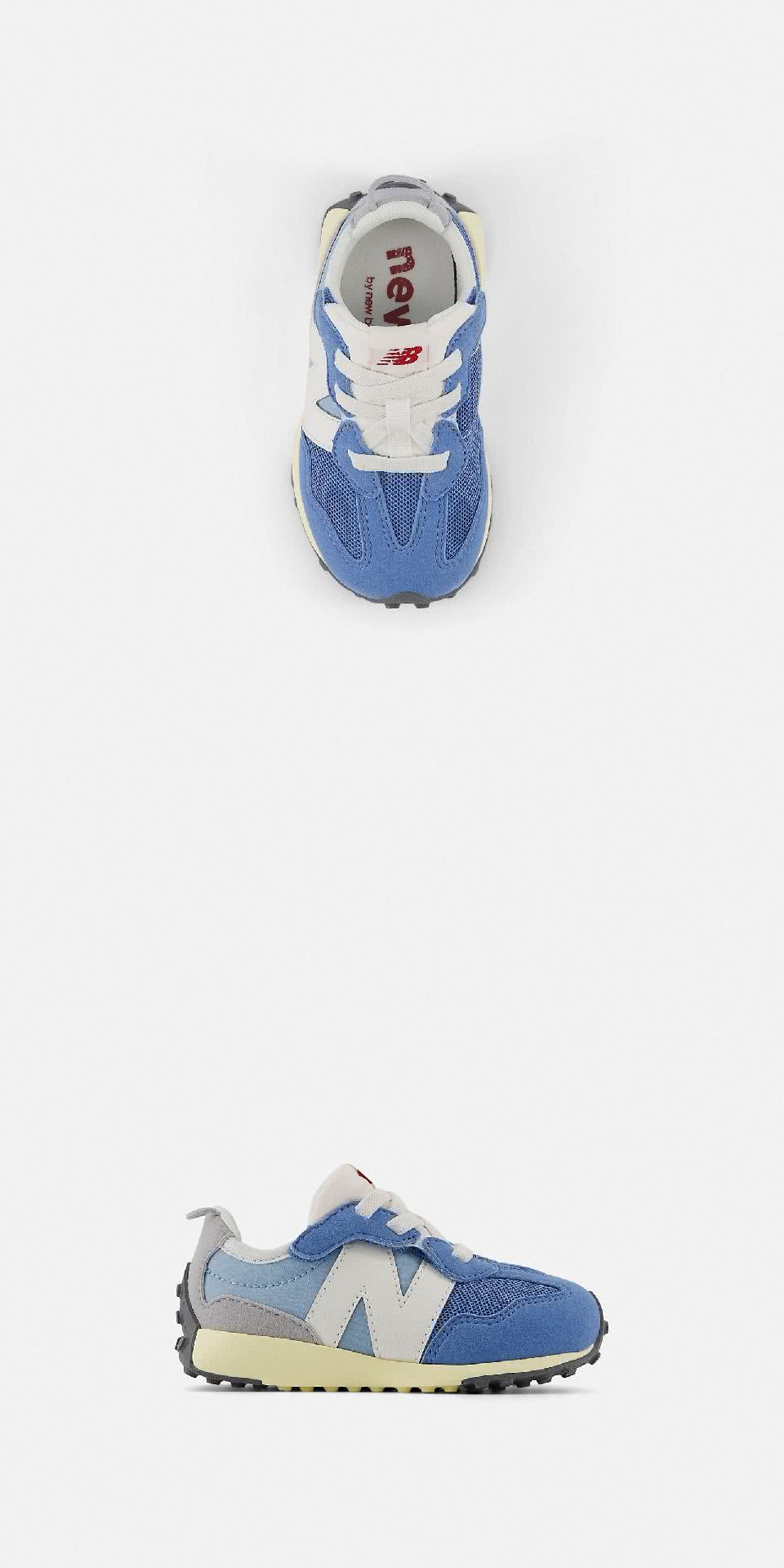 NEW BALANCE 童鞋 327 寬楦 藍 白 小童 學