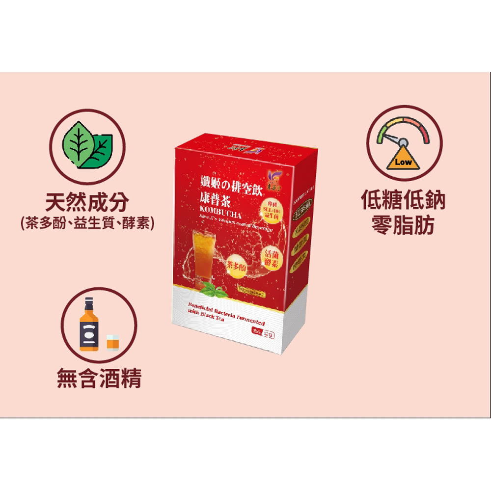 東華堂 孅姬 排空飲康普茶*7盒(3gx12包/盒)品牌優惠