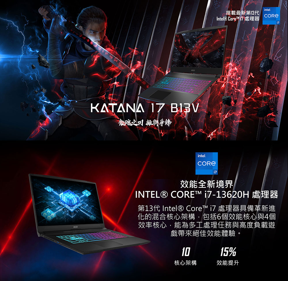 MSI 微星 ▲特仕版 17.3吋i7電競(Katana 1