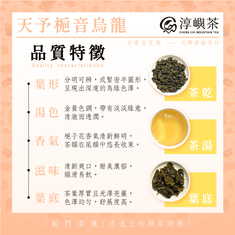 淳嶼茶 天予梔音翠玉烏龍茶葉150gx4包(共1斤)品牌優惠