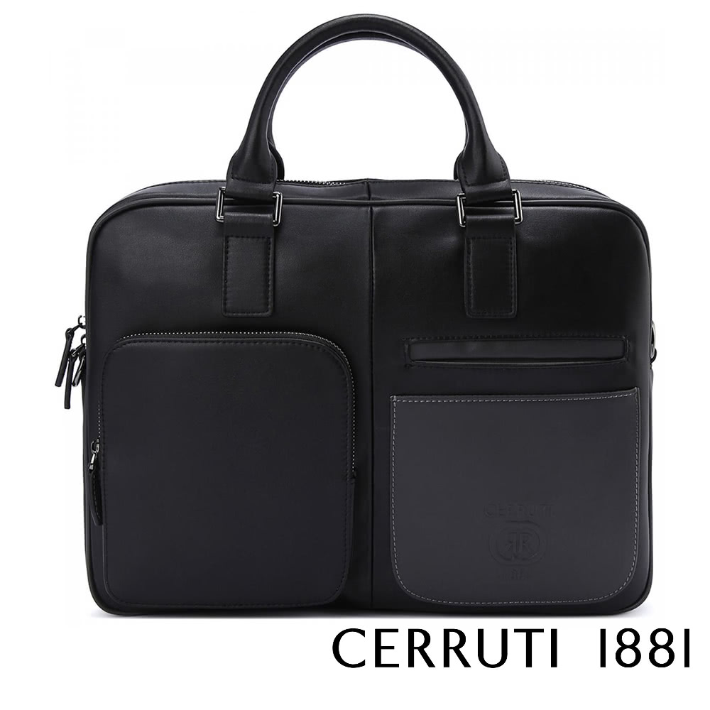 Cerruti 1881 限量2折 義大利頂級小牛皮公事包/