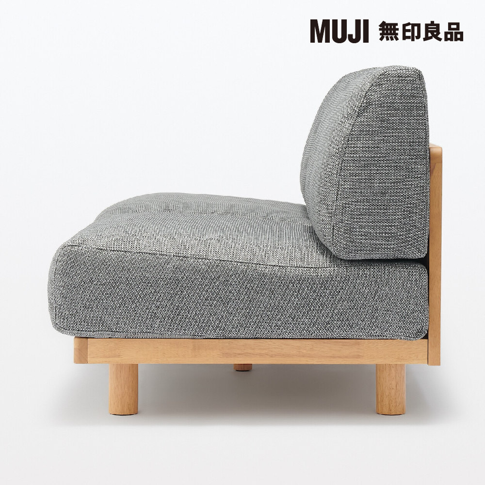 MUJI 無印良品 木製簡約沙發/2人座/灰色 寬149*深