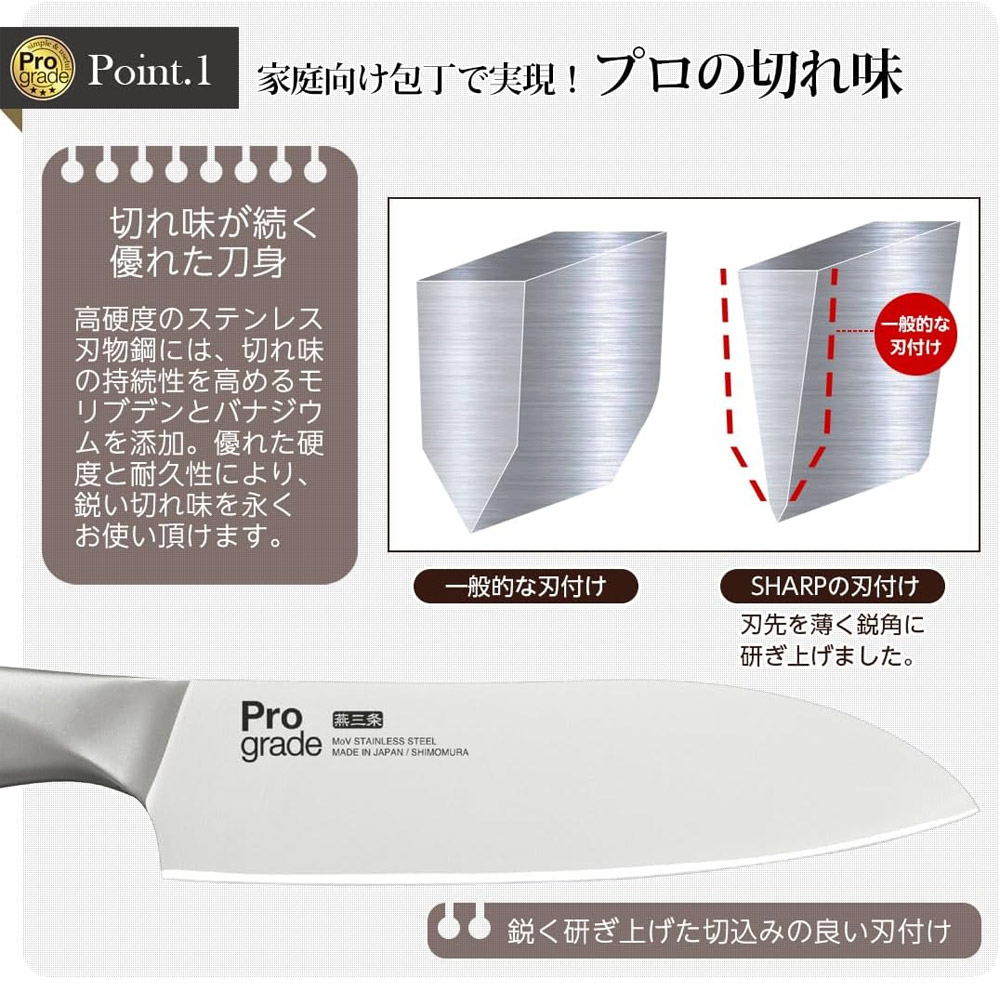 台隆手創館 日本製下村工業 一體成形不鏽鋼三德刀16.5cm