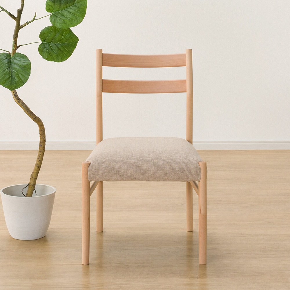 NITORI 宜得利家居 ◆耐磨耐刮 防潑水貓抓布 實木餐椅
