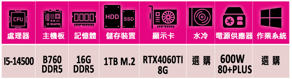 微星平台 i5十四核GeForce RTX 4060TI{七