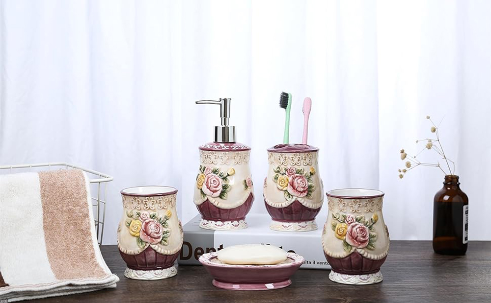 Function art 藝術瓷 維多利亞 陶瓷玫瑰造型衛浴