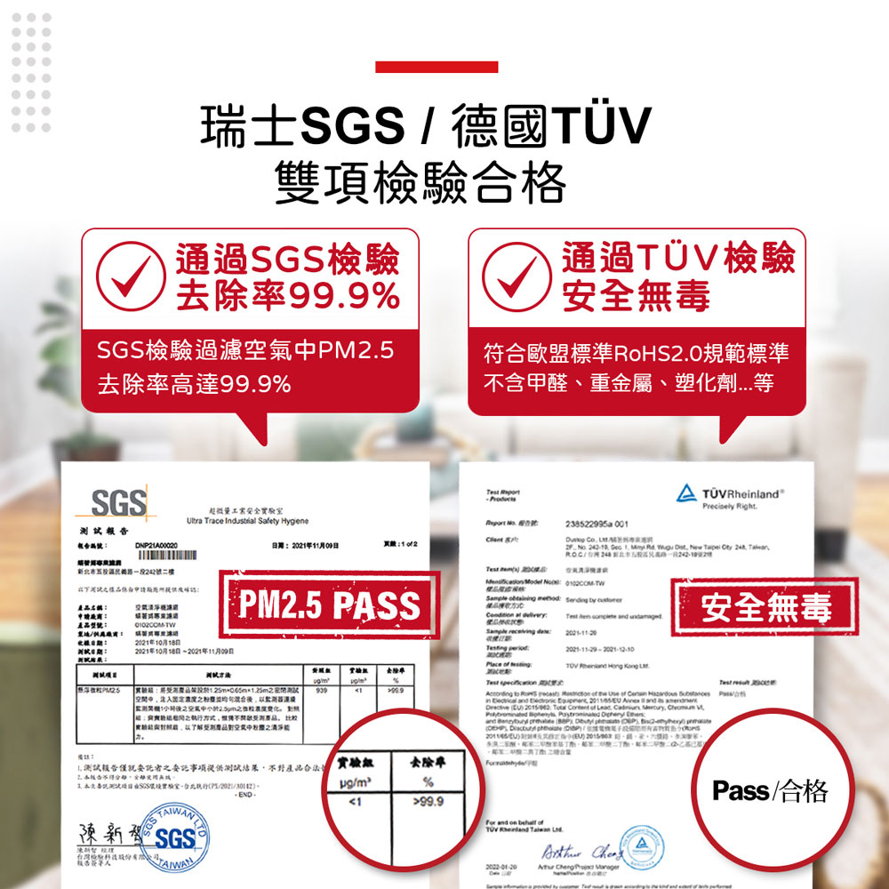 文本文要說测试项目由SGS環境實驗室,台北執行PL20213012。