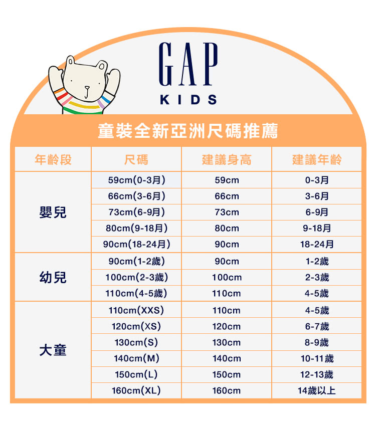 童裝全新亞洲尺碼推薦